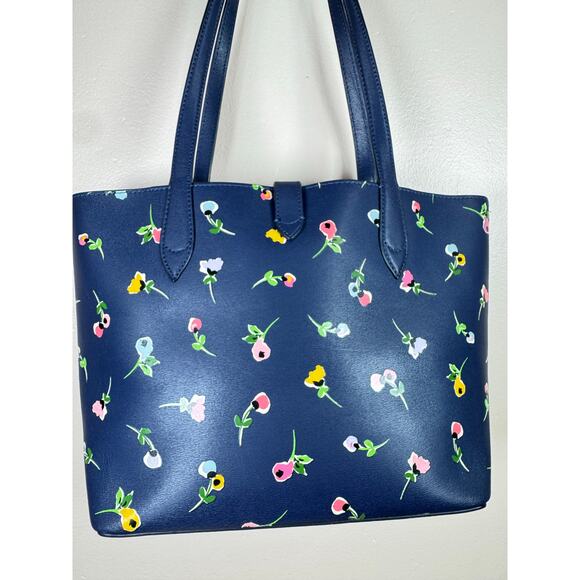 Kate Spade Purse Tote Kaci Wildflower Ditsy Small Tote, Blue Multi Preppy - Picture 4 of 14